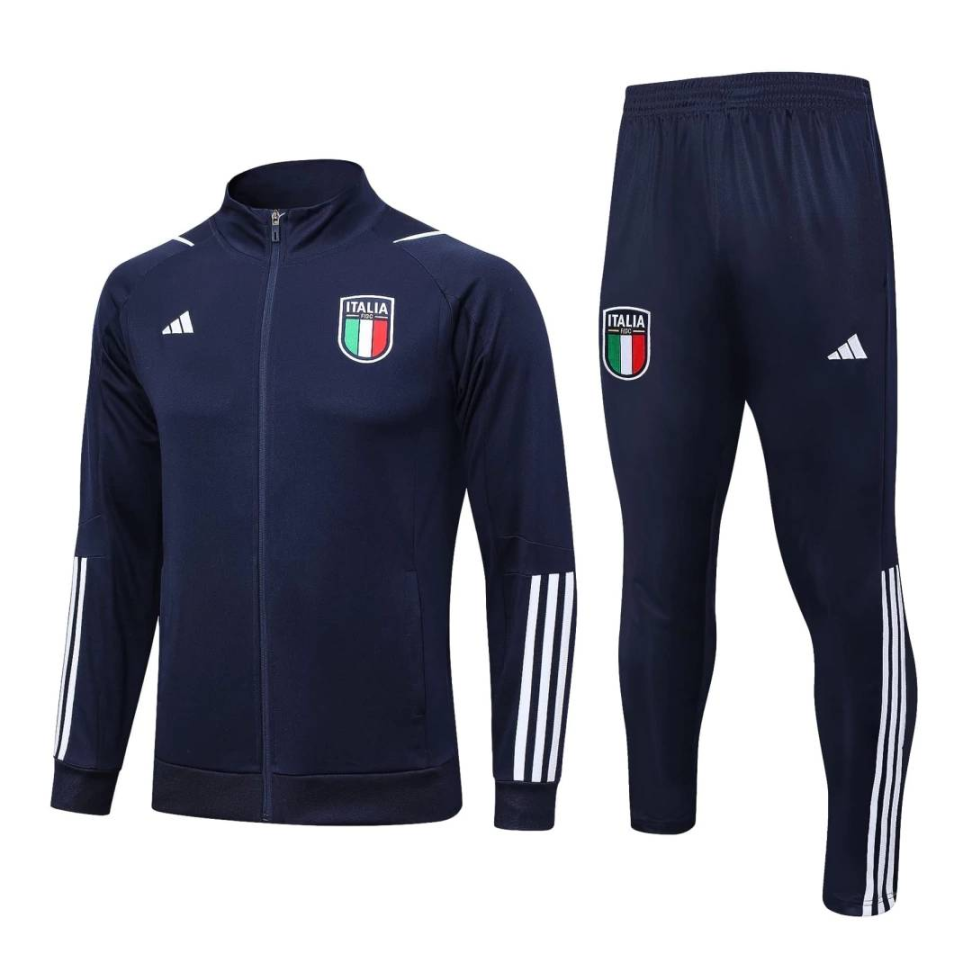Conjunto Treino Agasalho Italia 23/24 - Azul Escuro
