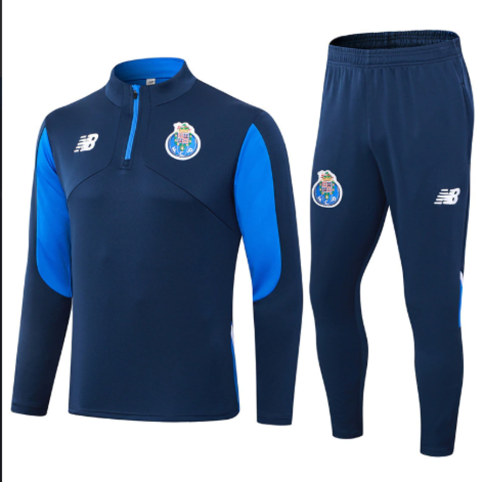 Conjunto Porto FC 24/25 Manga Longa - Azul Marinho e Azul