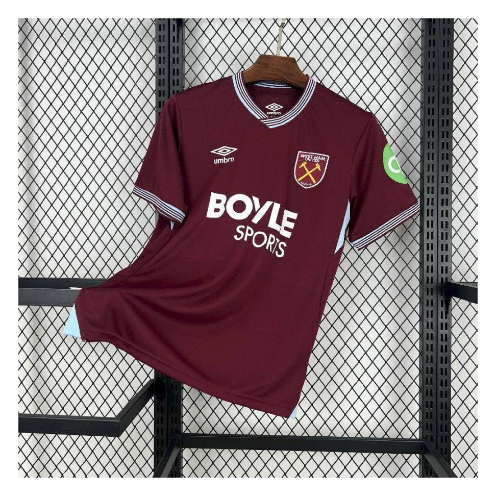 Camisa West Ham United Home 25/26 Torcedor - Vinho