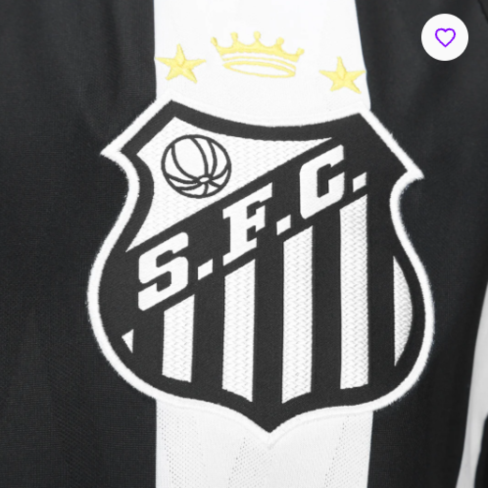 Camisa Santos II 26/27 s/n Torcedor Umbro Masculina - Branco+Preto - #4