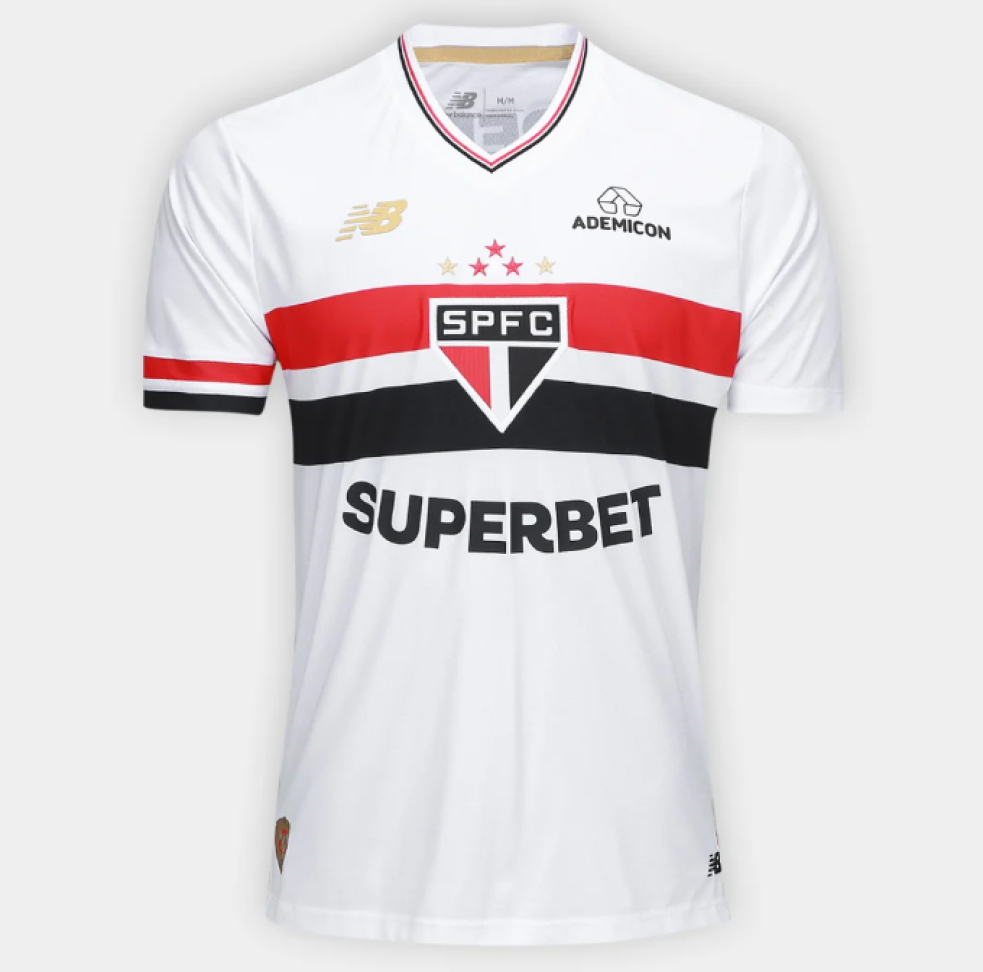 Camisa São Paulo I 25/26 Torcedor - Branco e Vermelho