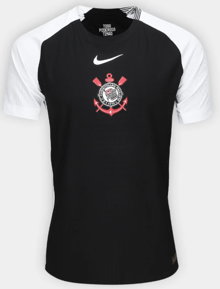 Camisa Corinthians II 25/26 Jogador - Preto e Branco