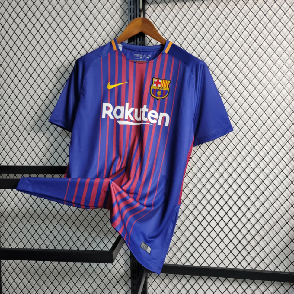Camisa Retrô Barcelona 17/18 - Azul e Vermelho - #5