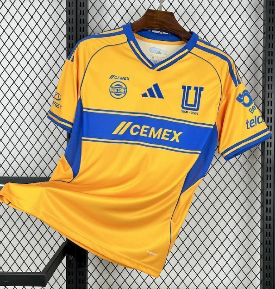 Camisa Tigres 25 Torcedor - Amarela e Azul
