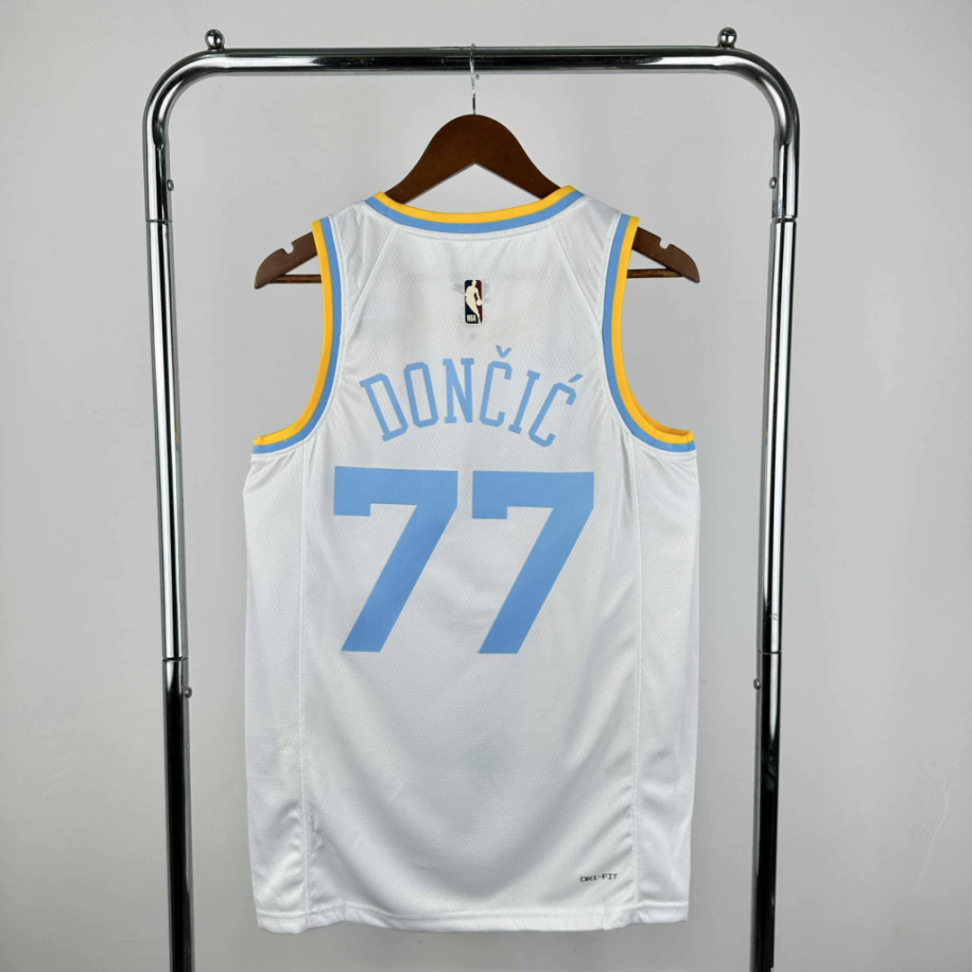 Camisa NBA Los Angeles Lakers 77 Luka Doncic - Branca