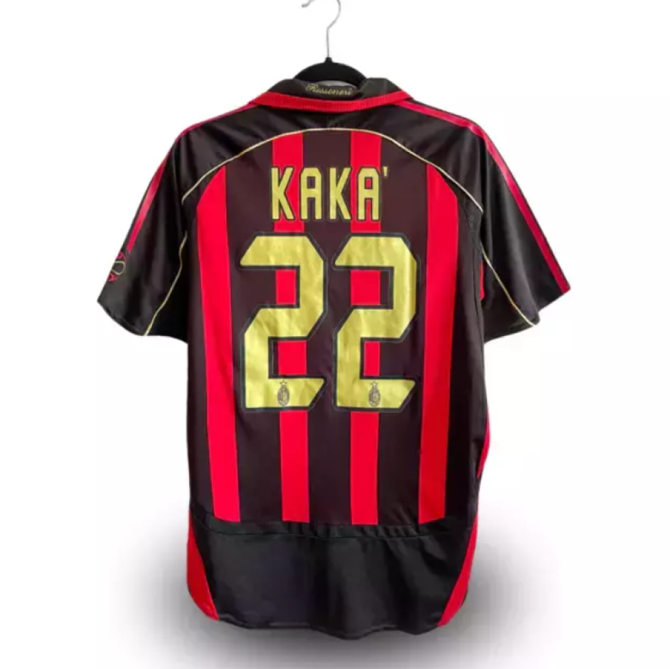 Camisa Retrô Milan 0708 Kaká - Azul e Vermelha - #4