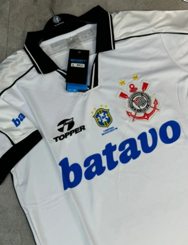 Camisa Corinthians Retrô Listrada Batavo - Branca - #3