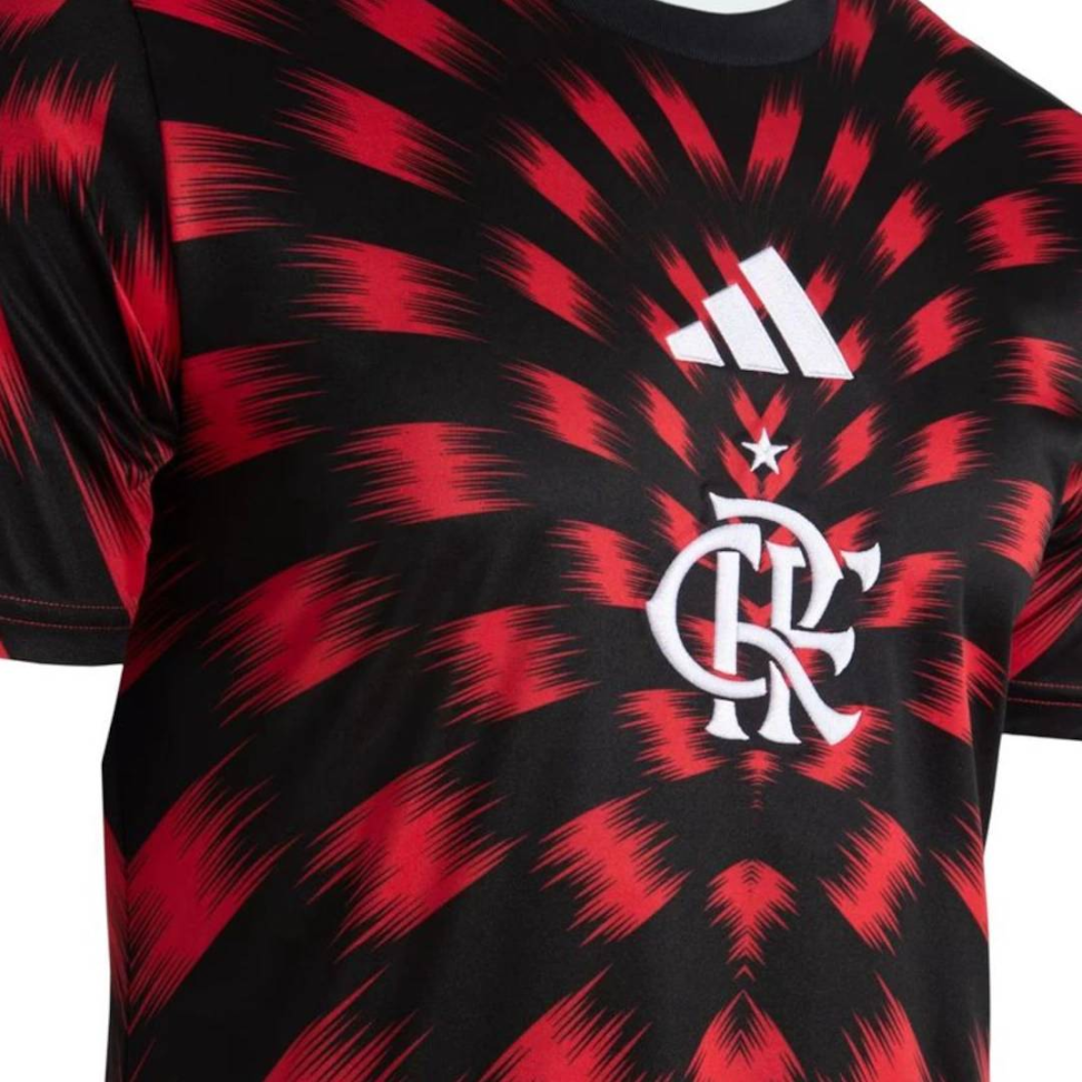 Camisa Flamengo Pré Jogo 25/26 Torcedor - Preta - #3
