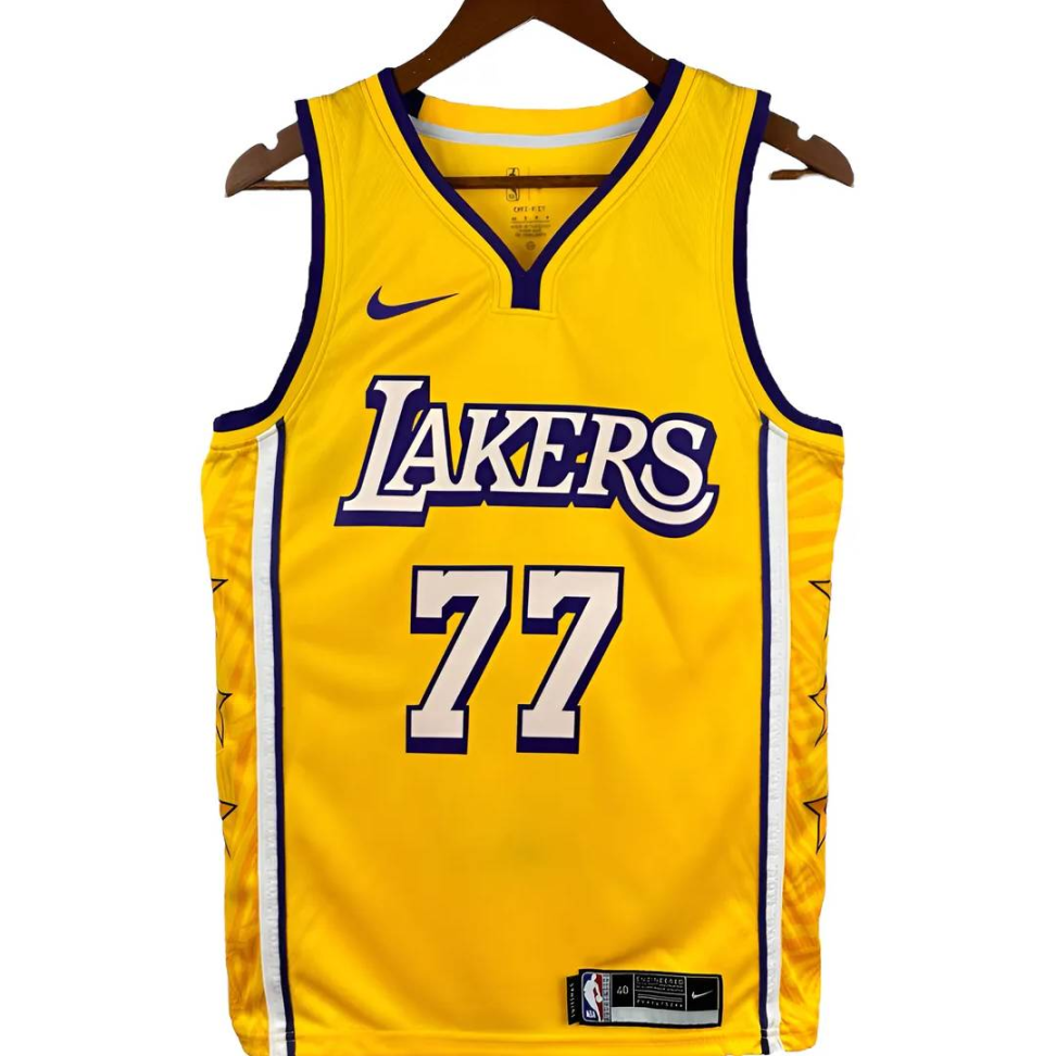 Camisa NBA Los Angeles Lakers 77 Luka Doncic - Amarela