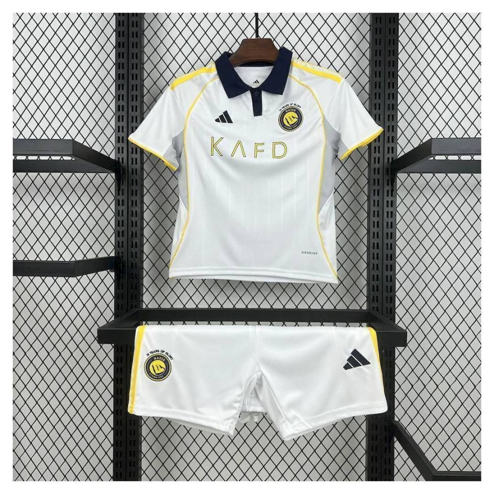 Conjunto Infantil All Nassr - Branco e Dourado