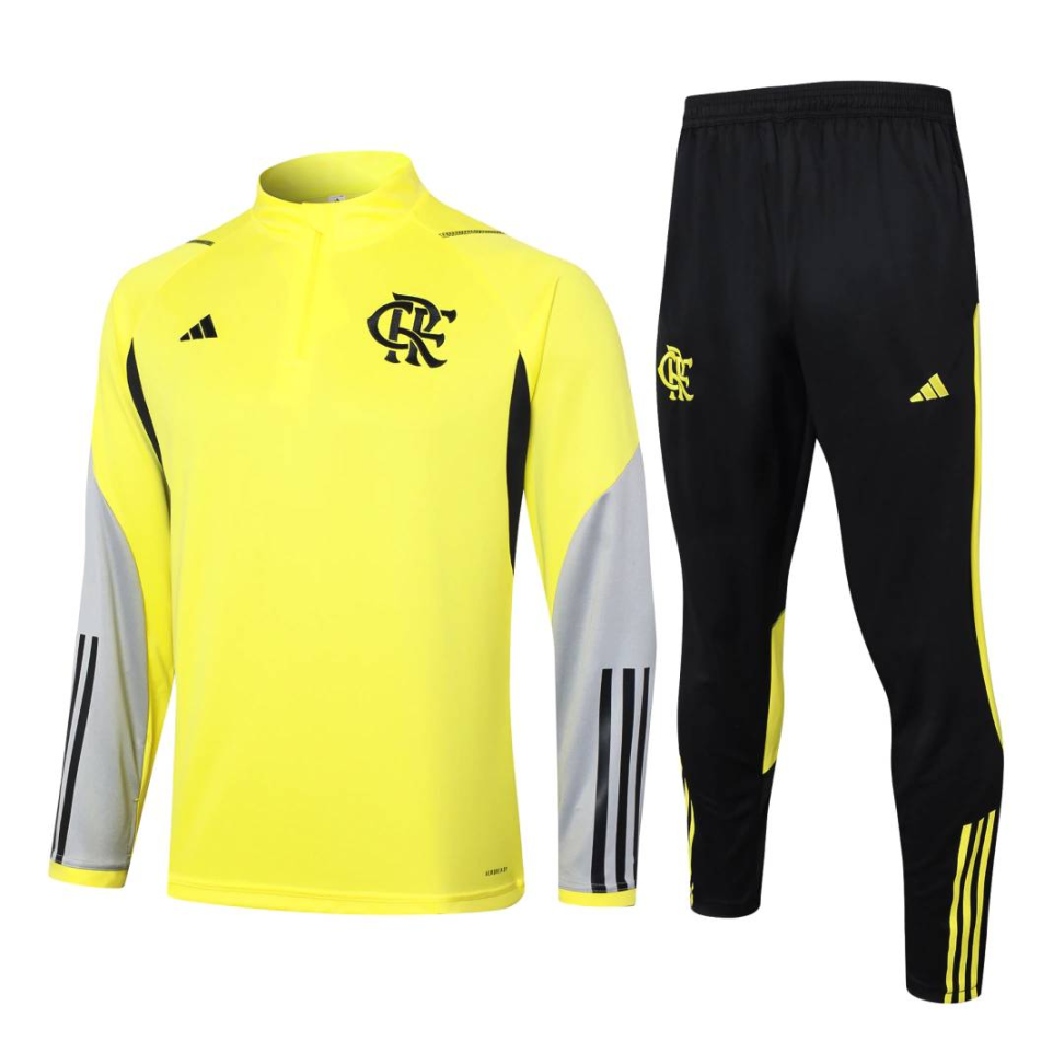 Conjunto Treino Agasalho Flamengo 24/25 - Amarelo