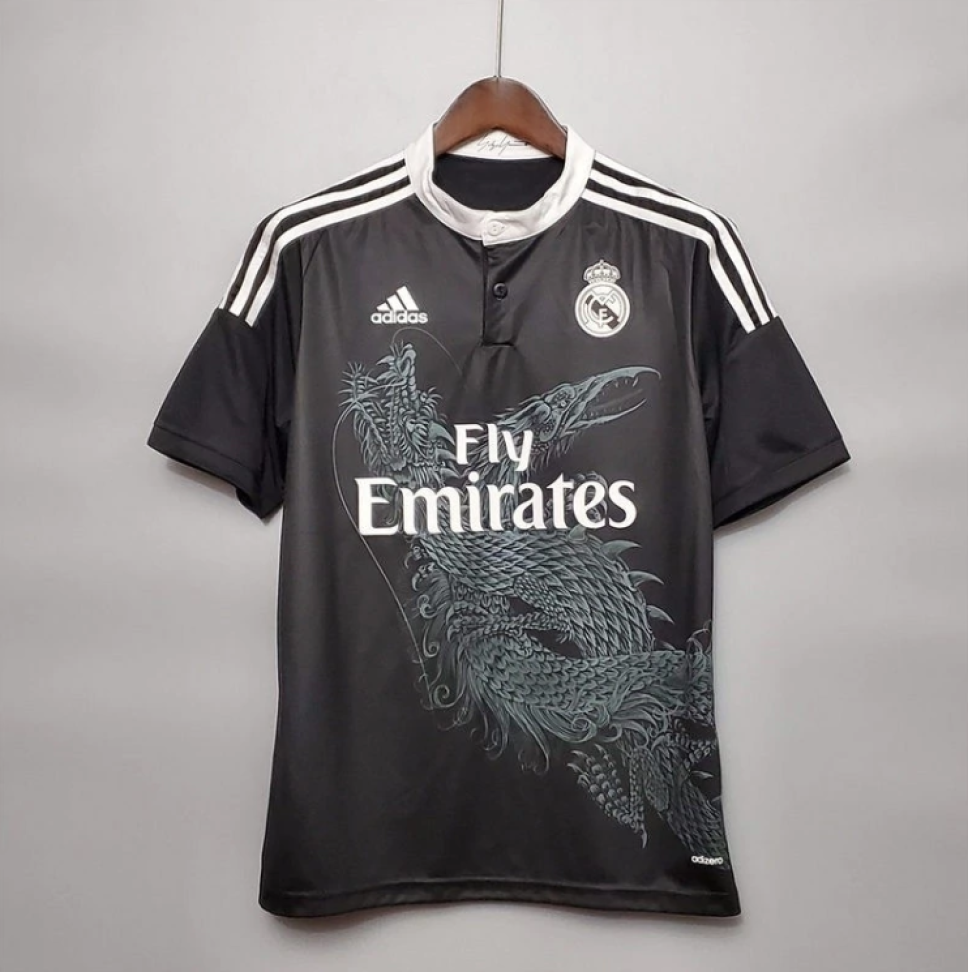 Camisa Preta Real Madrid 2014/2015 Retrô - Preto