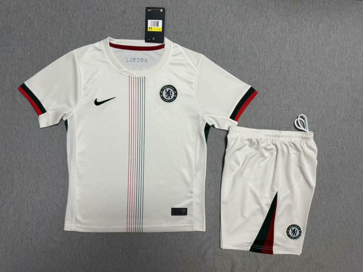 Conjunto Infantil Chelsea - Branca e Vermelha