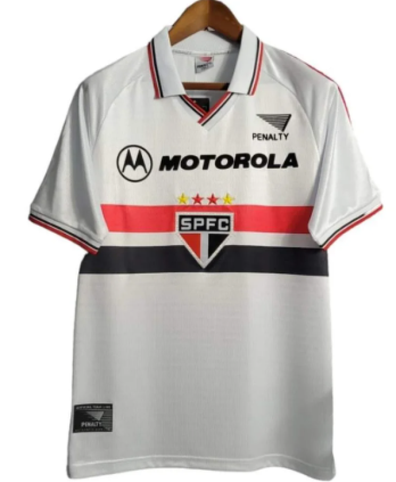 Camisa São Paulo I Retrô Penalty 2000 Motorola - Branco