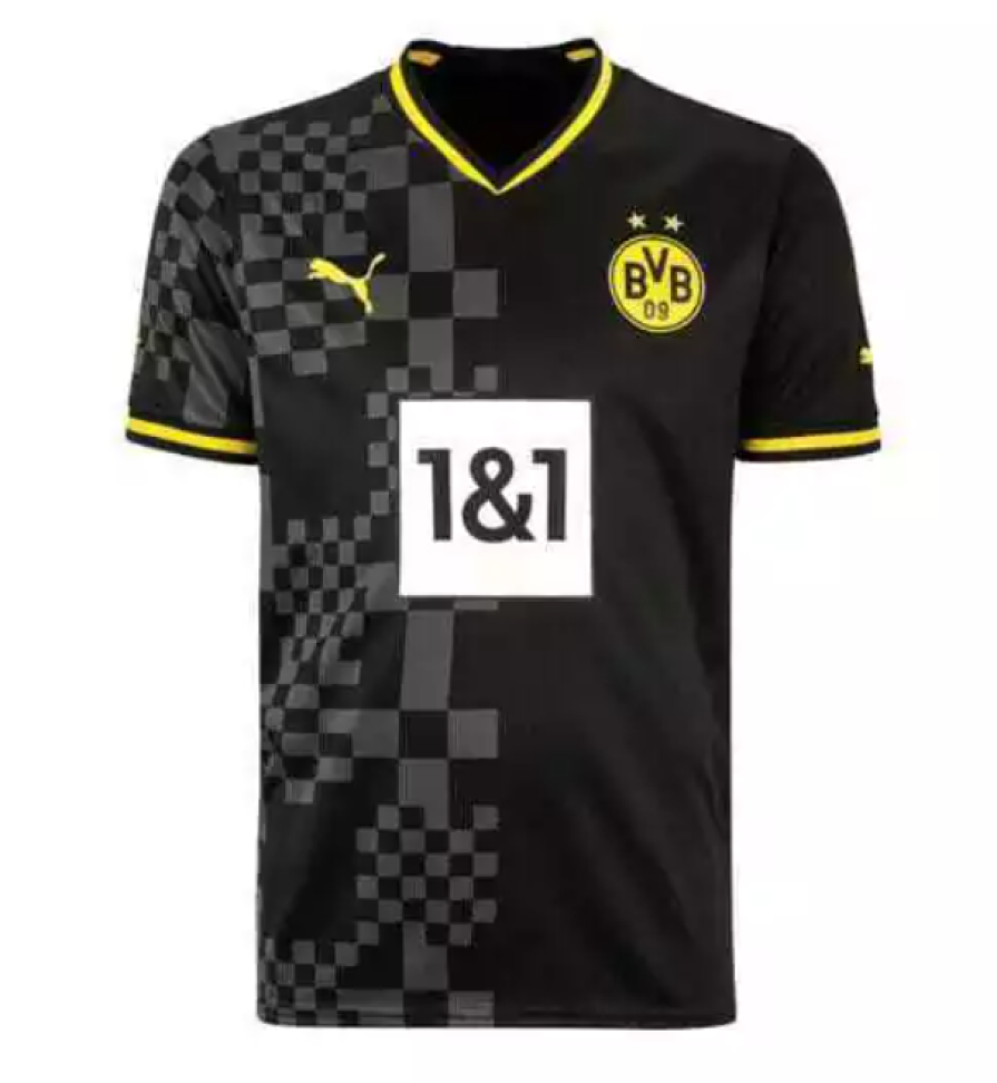 Camisa Borussia Dortmund Away 22/23 Torcedor Masculina - Preto e Cinza