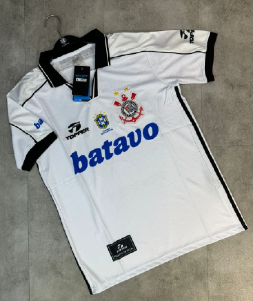 Camisa Corinthians Retrô Listrada Batavo - Branca
