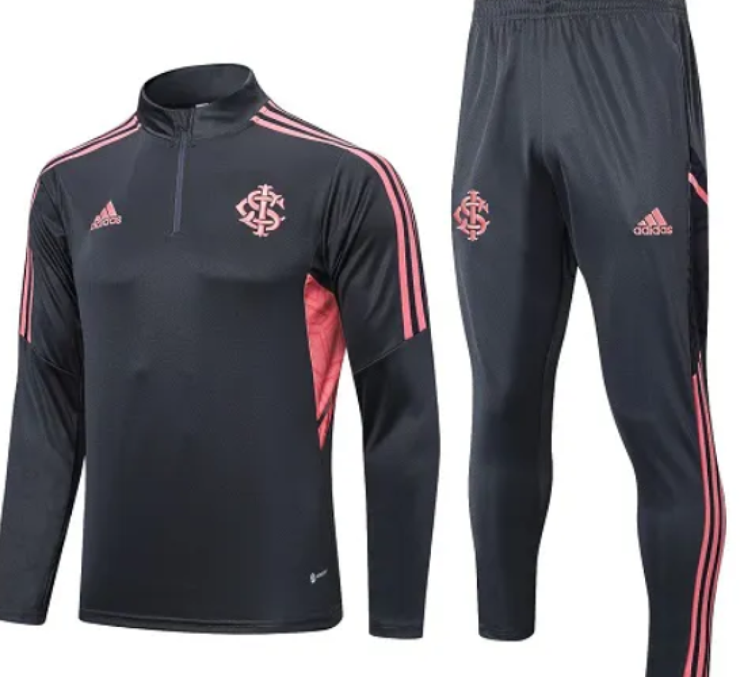 Conjunto Internacional 24/25 - Preto e vermelho