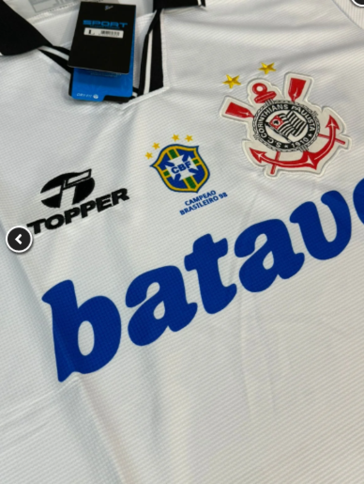 Camisa Corinthians Retrô Listrada Batavo - Branca - #4