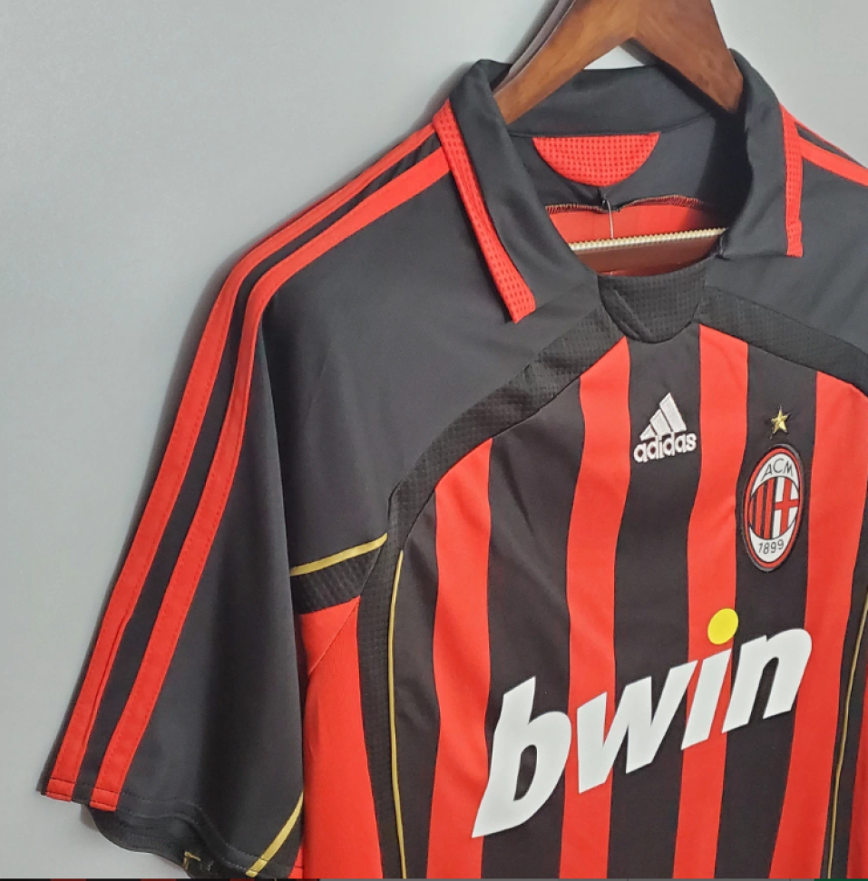 Camisa Retrô Milan 0708 Kaká - Azul e Vermelha - #3