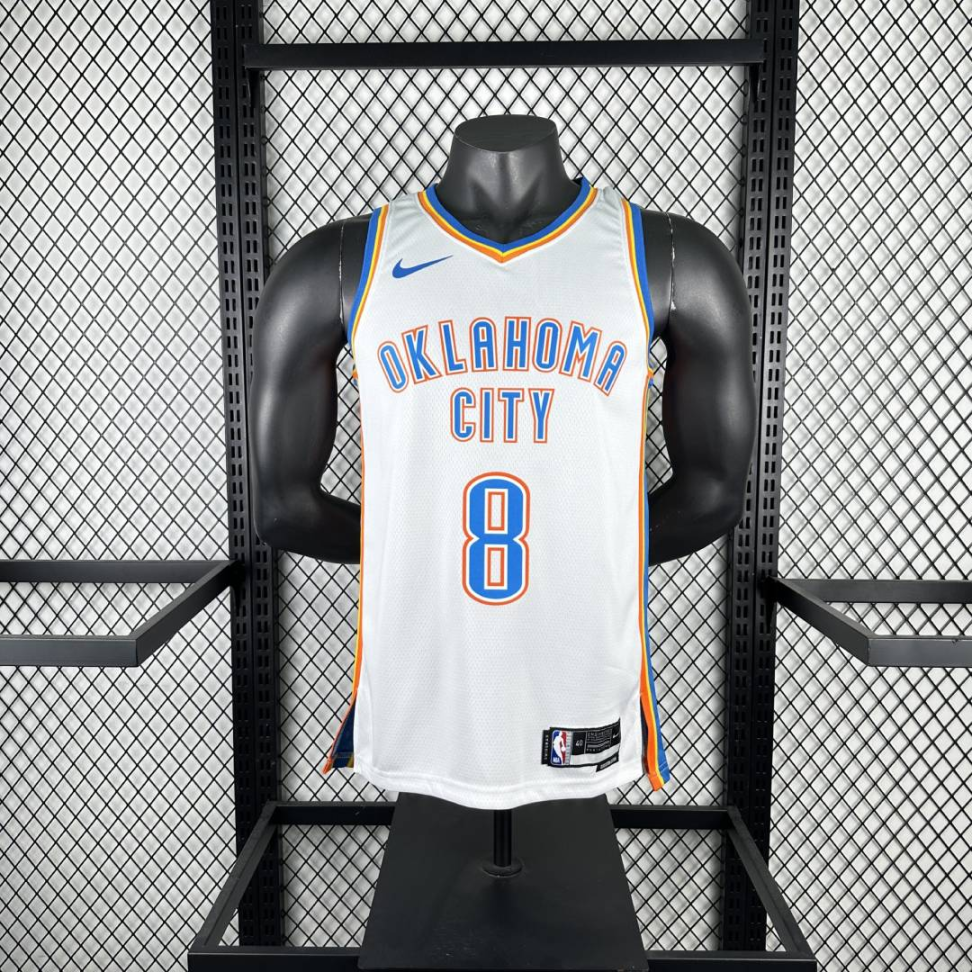 Camisa NBA Oklahoma City Thunder 8 Jalen Williams - Branca