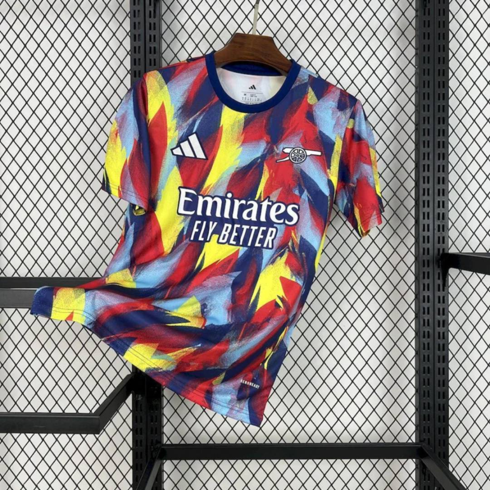 Camisa Arsenal Pré-Jogo 25/26 Torcedor - Vermelha