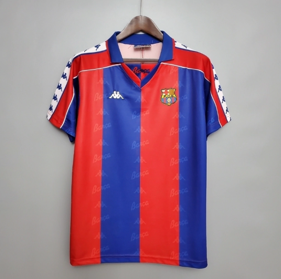 Camisa Retrô Barcelona 93/95 - Azul e Vermelho - #5
