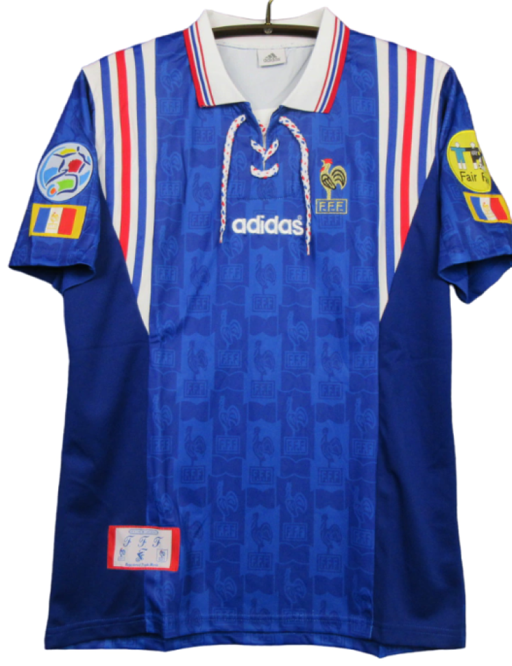 Camisa França Retrô I 1996 Torcedor Adidas Masculina - Azul