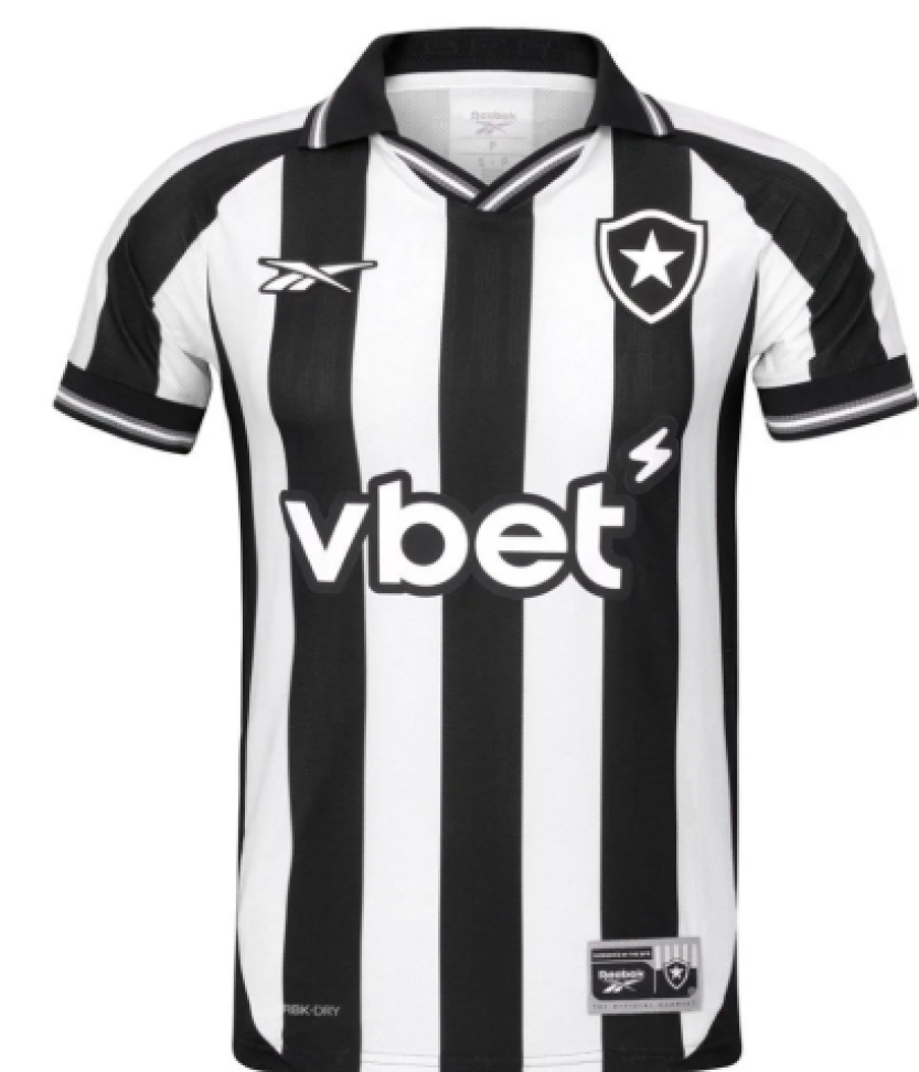 Camisa Botafogo I 25/26 Torcedor - Branco e Preto