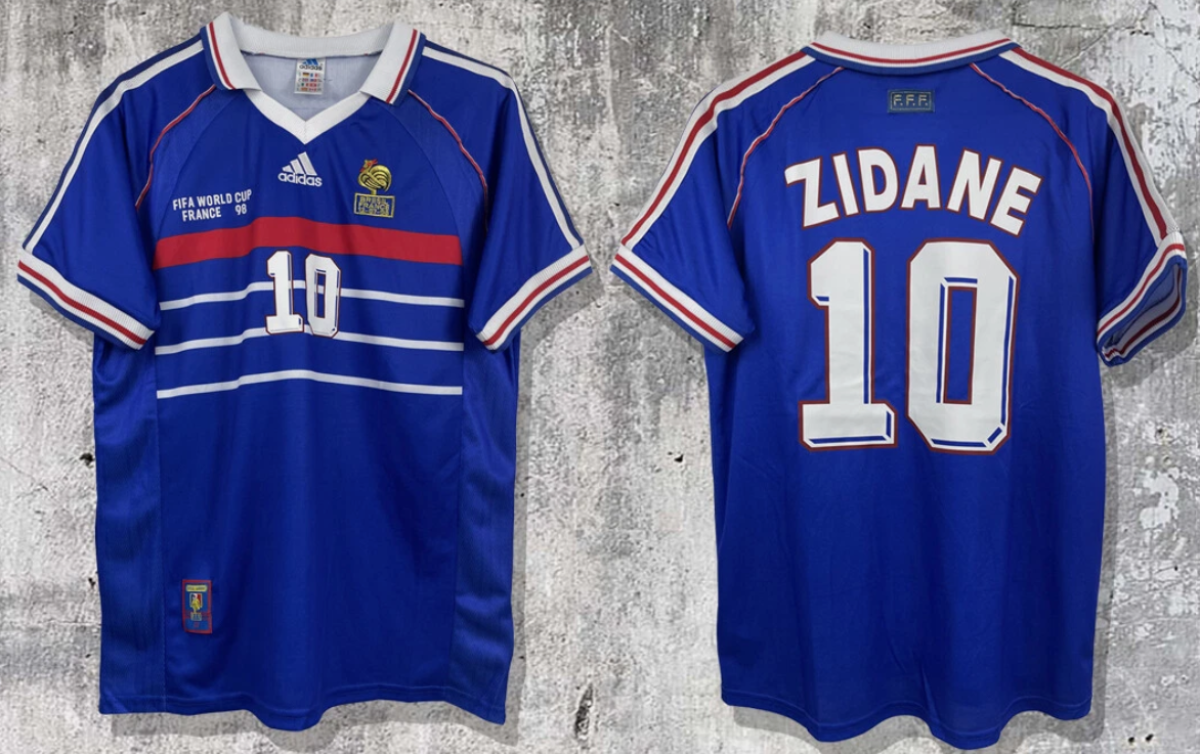 Camisa Retrô Zidane França 1998