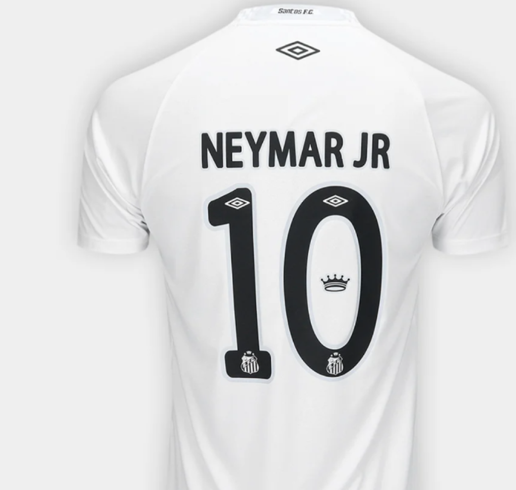 Camisa Santos I 25/26 Neymar Torcedor - Branco+Cinza