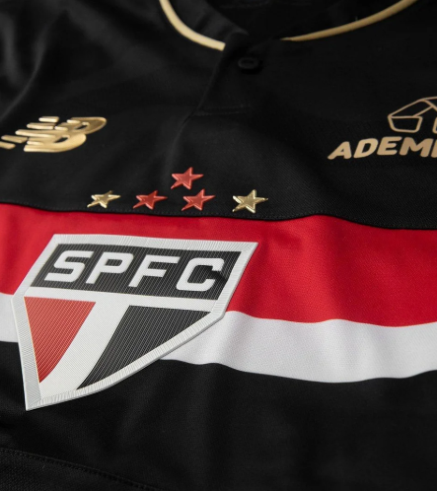 Camisa São Paulo III 25/26 Jogador Comemorativa New Balance Jogador  - Preto e Vermelho - #4