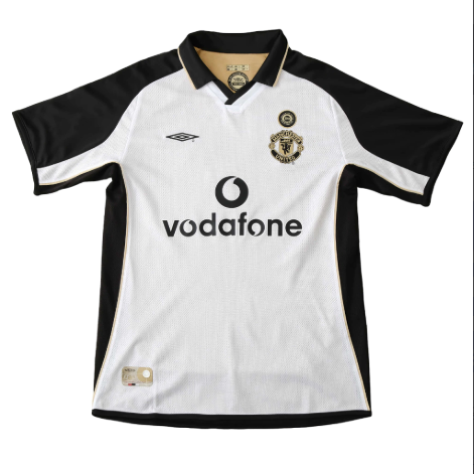 Camisa Manchester United Dupla Face Retrô 01/02 Torcedor - Branco - #4