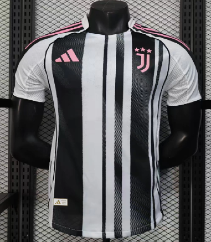 Camisa Juventus I 2025/26 Jogador - Preto e Branco