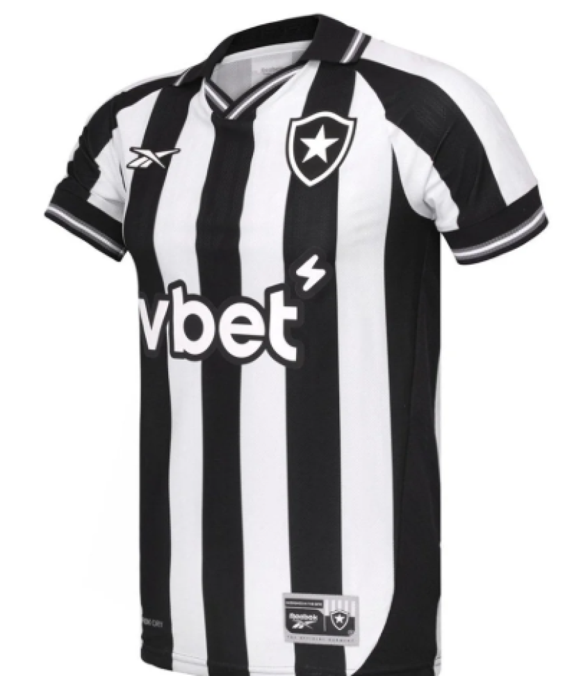 Camisa Botafogo I 25/26 Torcedor - Branco e Preto - #4