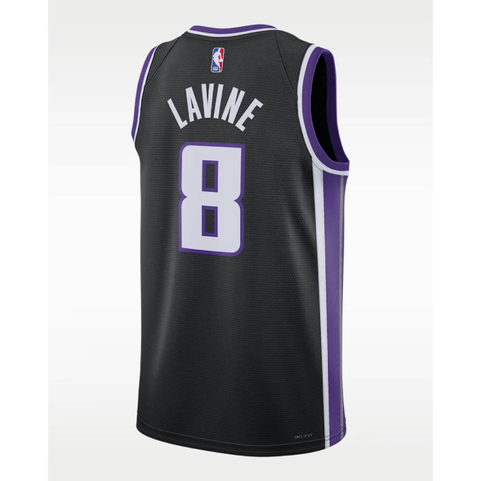 Camisa NBA Sacramento Kings 8 Lavine - Preta