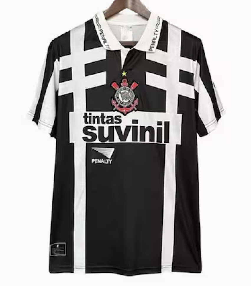 Camisa Corinthians Retrô Away 95/96 Suvinil - Preto