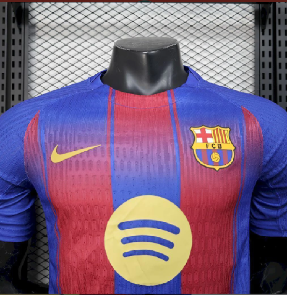 Camisa Barcelona 25/26 Jogador - Azul e Vermelha