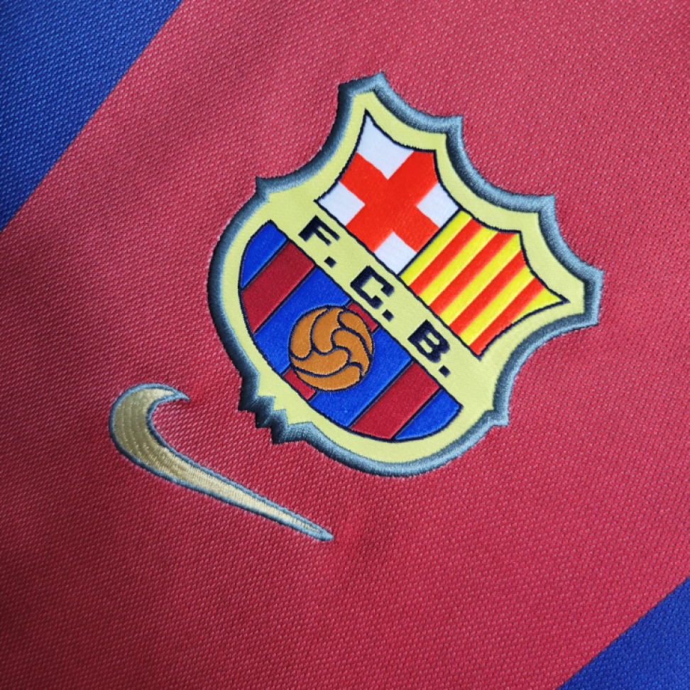 Camisa Retrô Barcelona 98/99 - Azul e Vermelho - #3