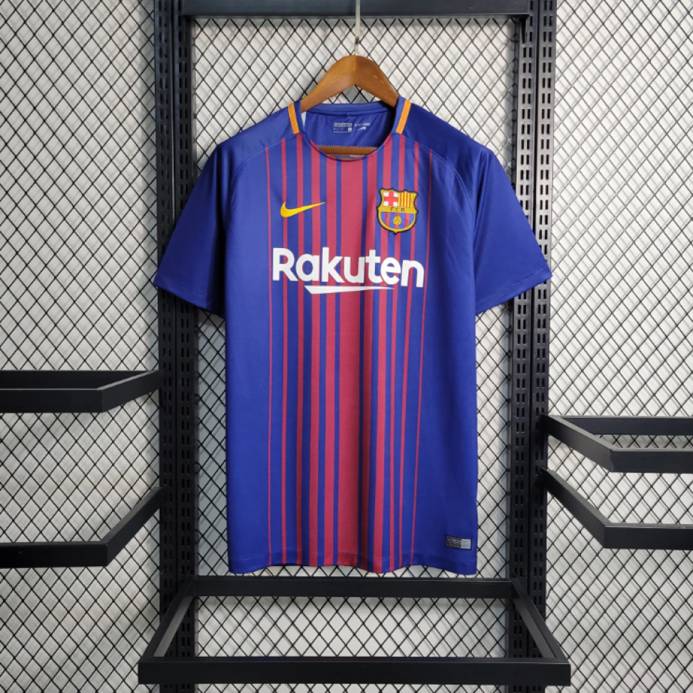 Camisa Retrô Barcelona 17/18 - Azul e Vermelho