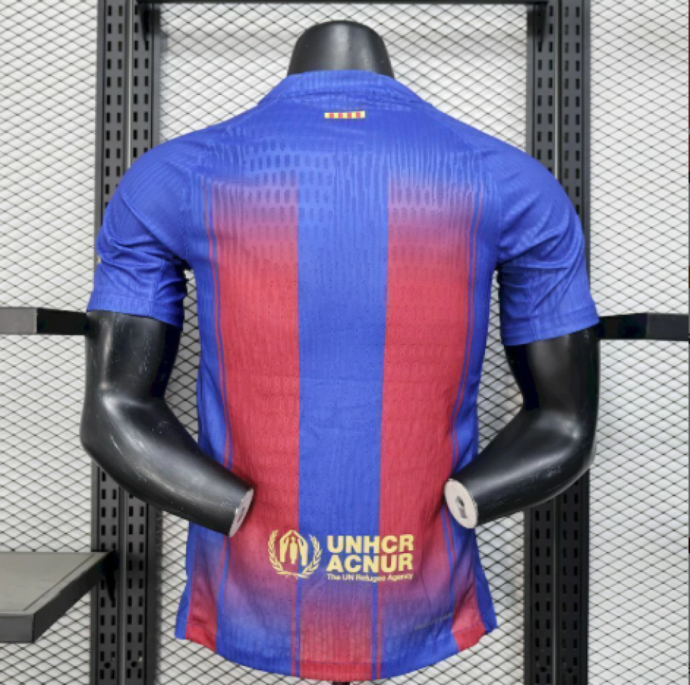 Camisa Barcelona 25/26 Jogador - Azul e Vermelha - #3