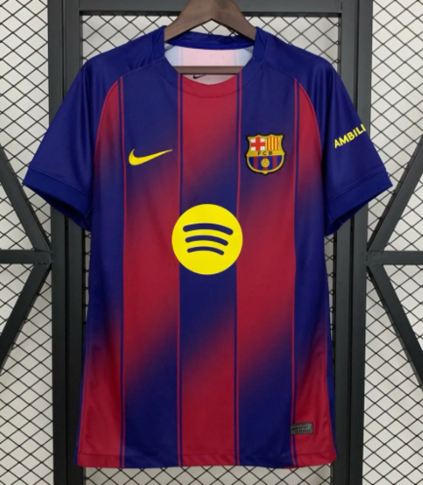 Camisa Barcelona Spotify 25/26 Torcedor - Azul e Vermelha