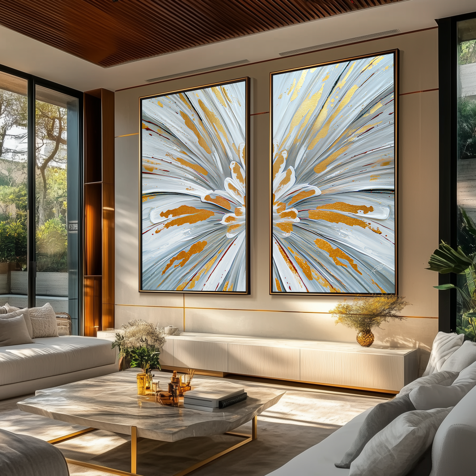 Art Rod floral gold