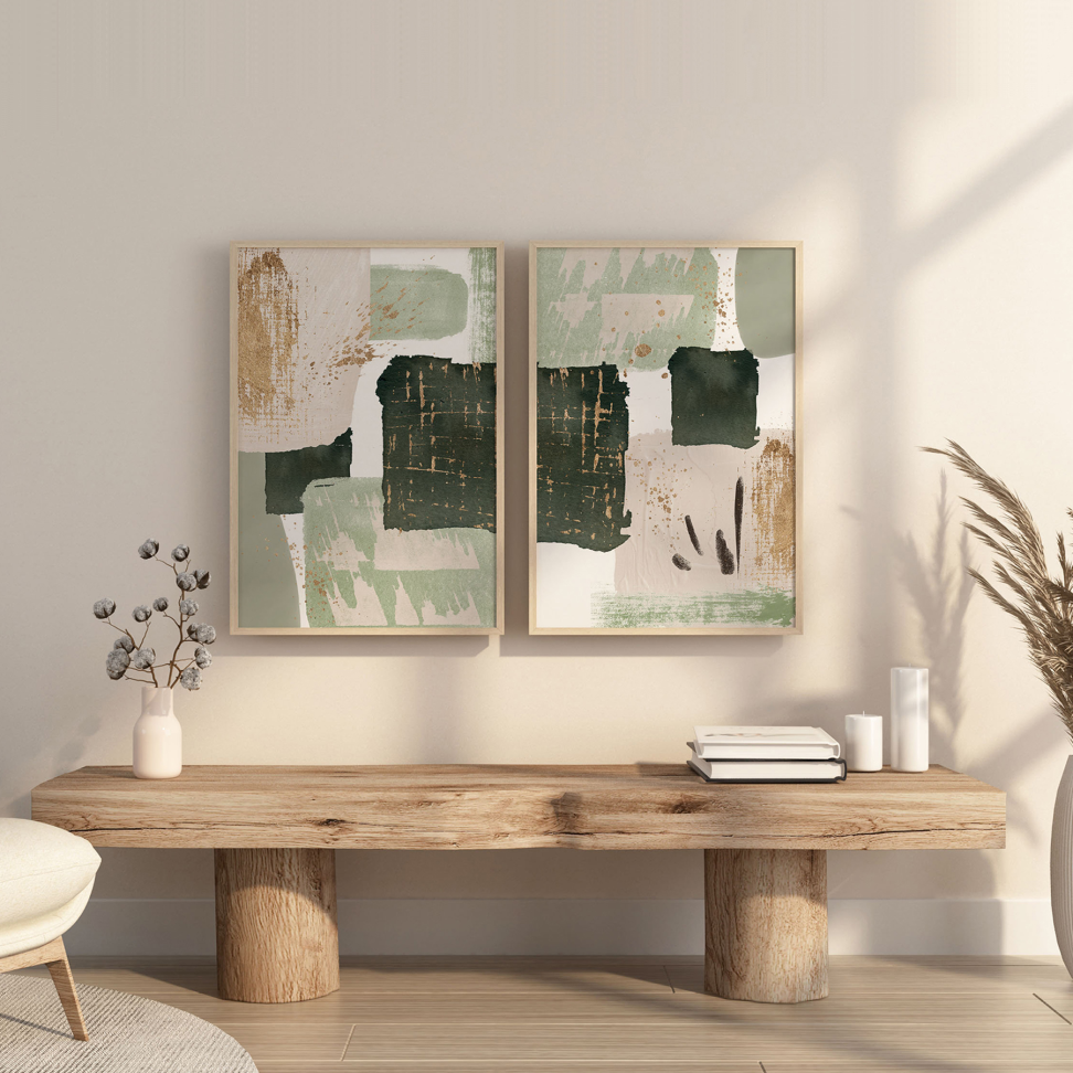 Abstrato verde dupla 002