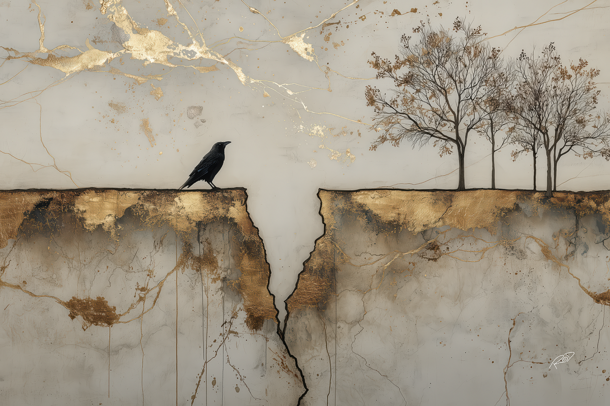 Abstract Bird and Gold details - #3