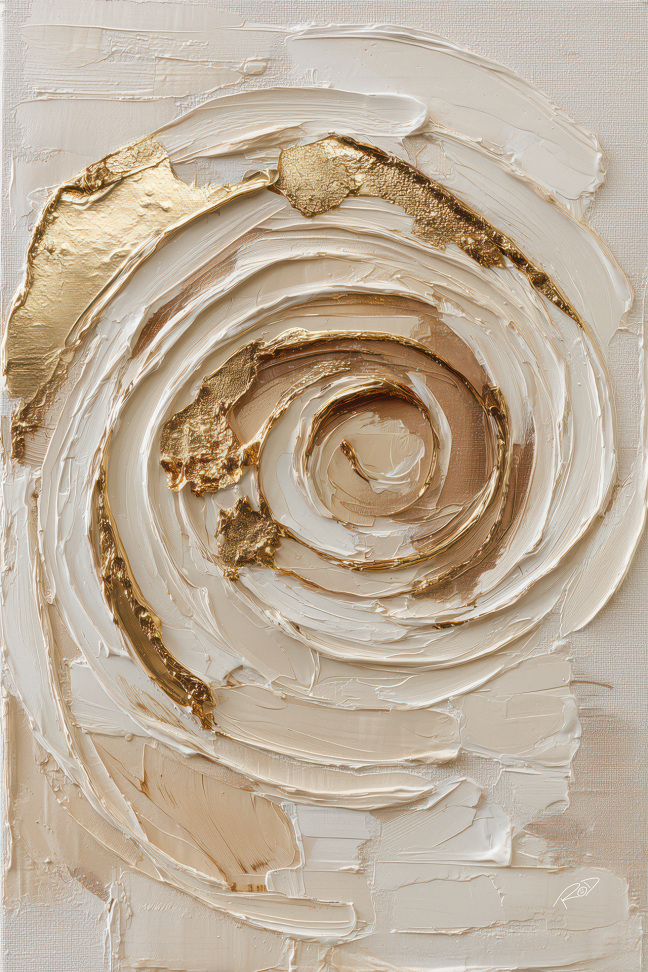 Abstract Gold Circles