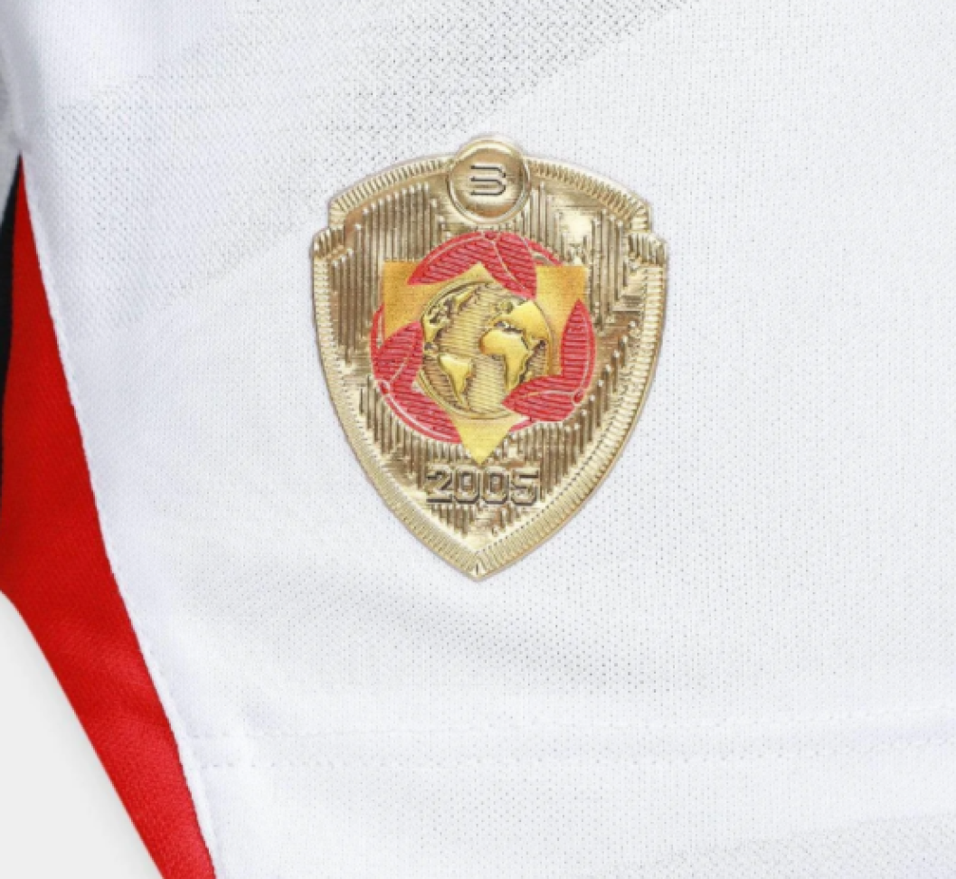 Camisa São Paulo I 25/26 Jogador New Balance Masculina - Branco+Vermelho - #4