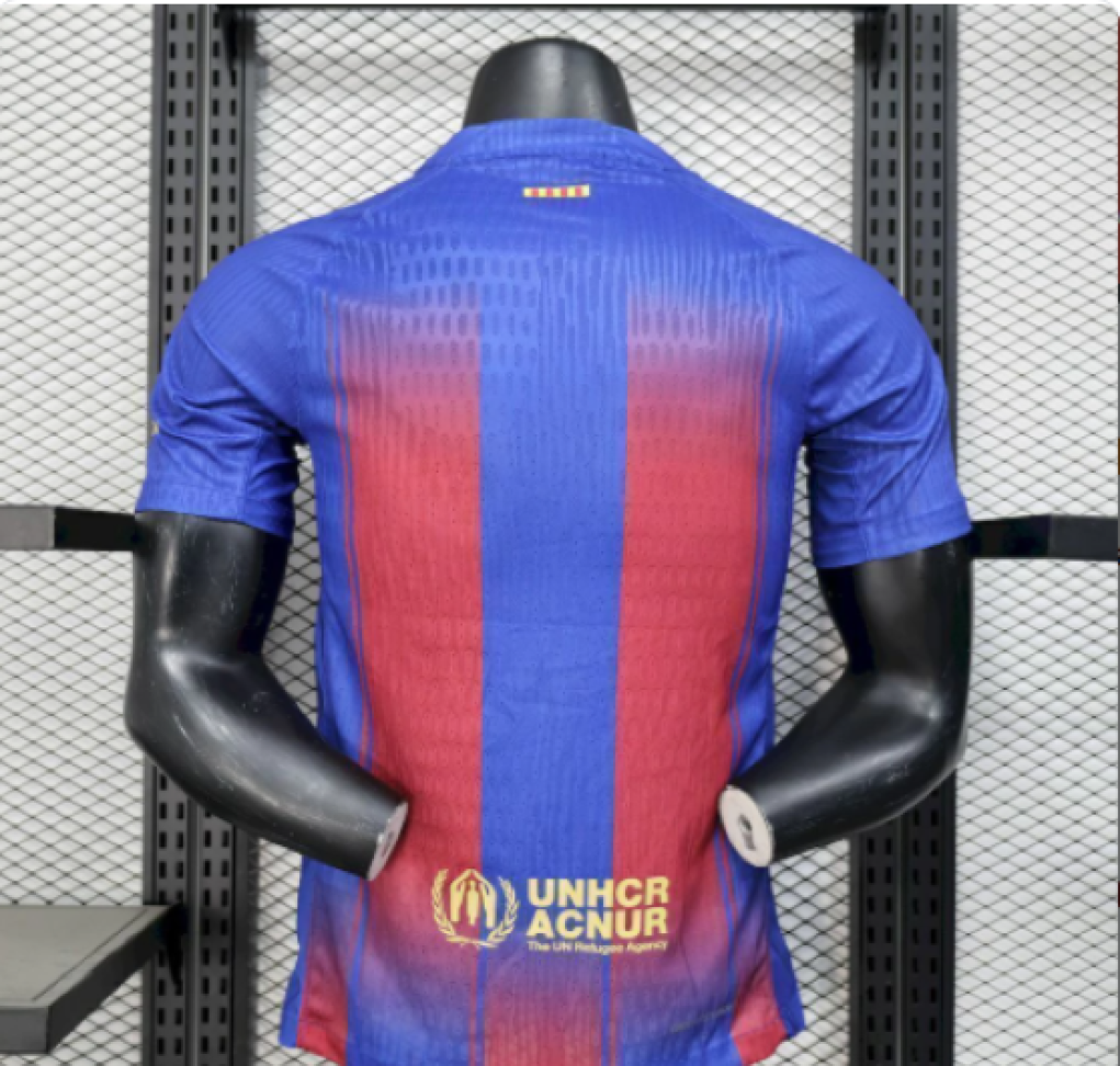 Camisa Barcelona 25/26 Jogador - Azul e Vermelha - #3