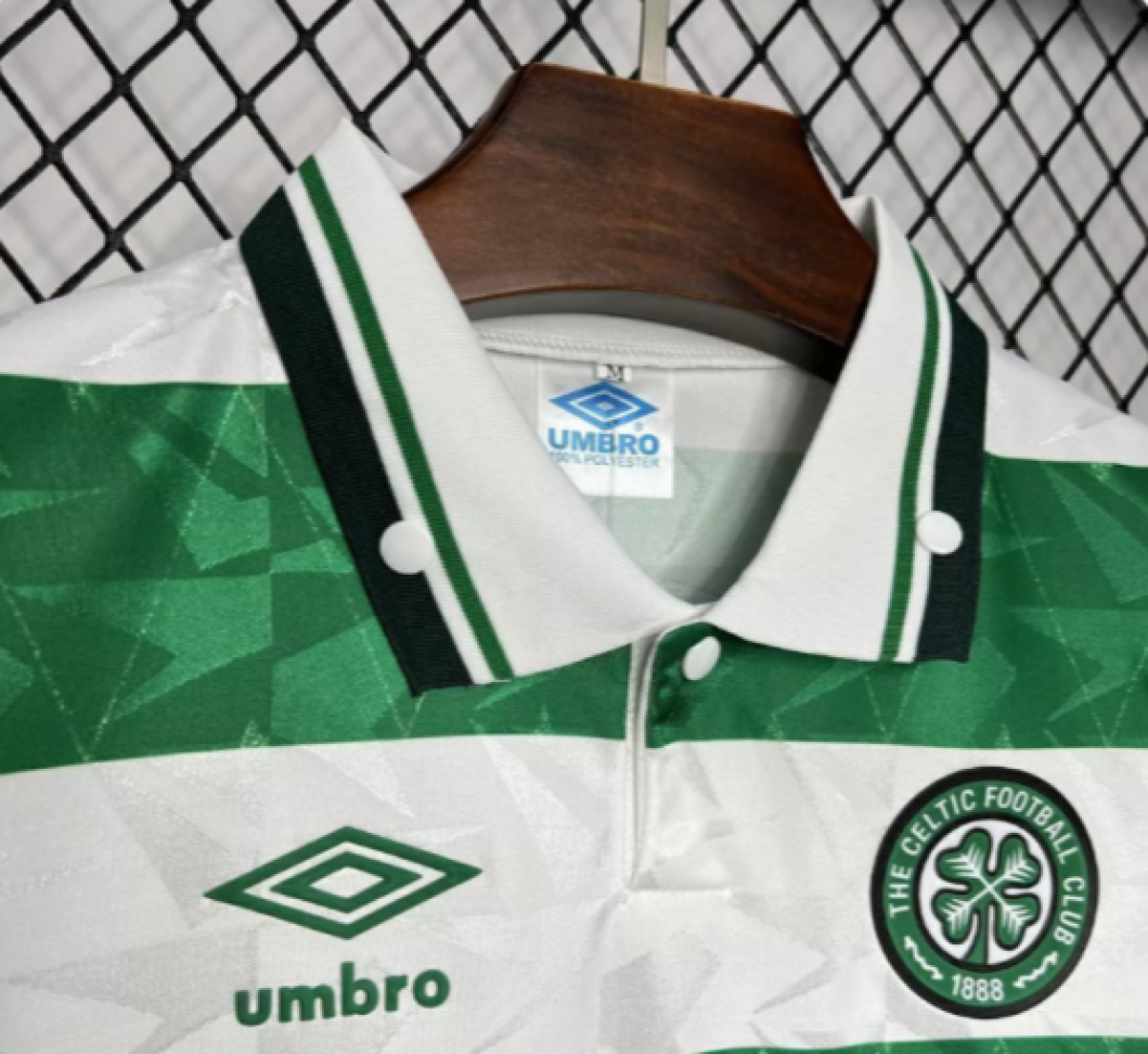 Camisa Retro Celtic FC 89/91 - Verde e Branco - #4