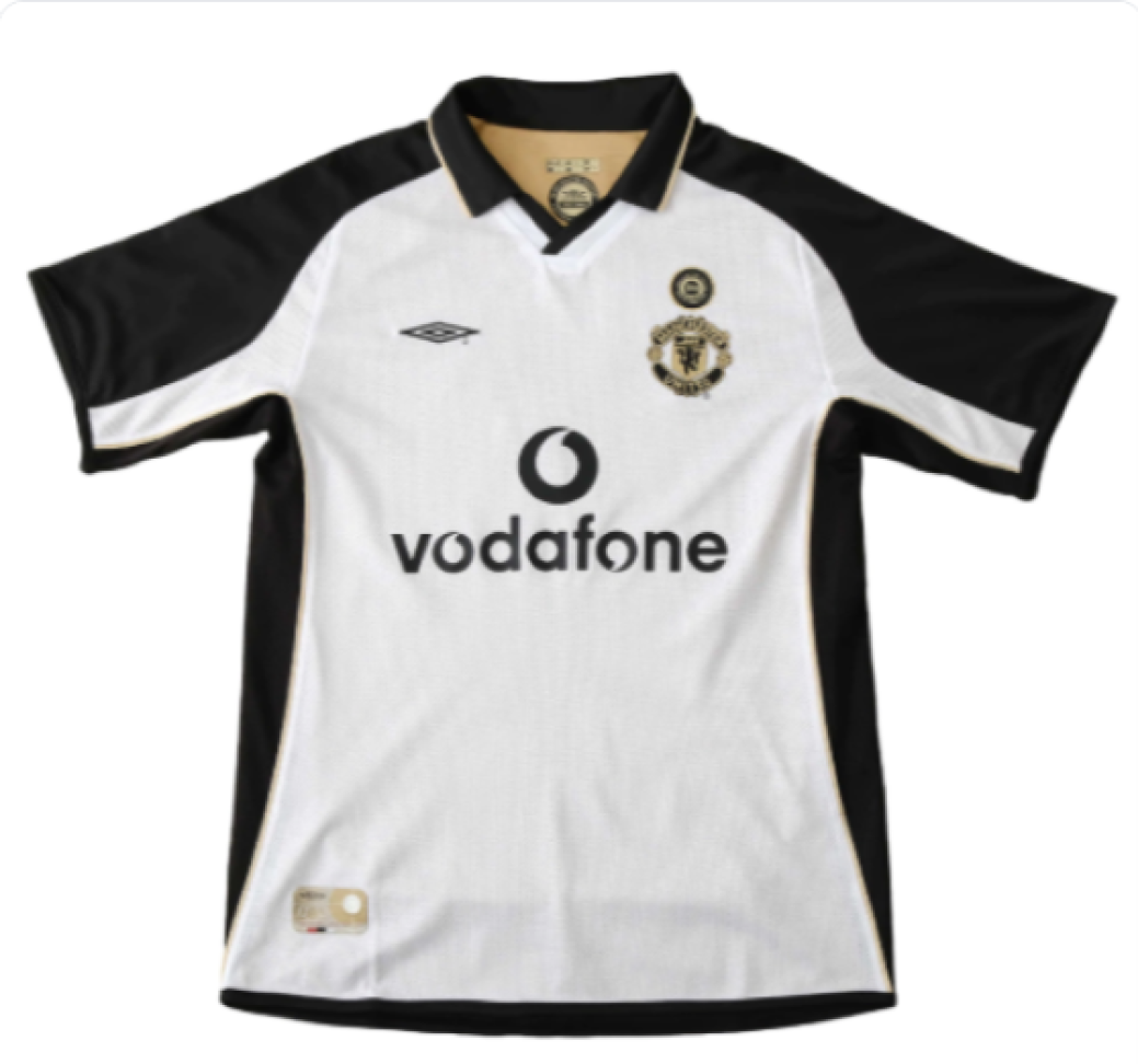 Camisa Manchester United Dupla Face Retrô 01/02 Torcedor - Branco - #2