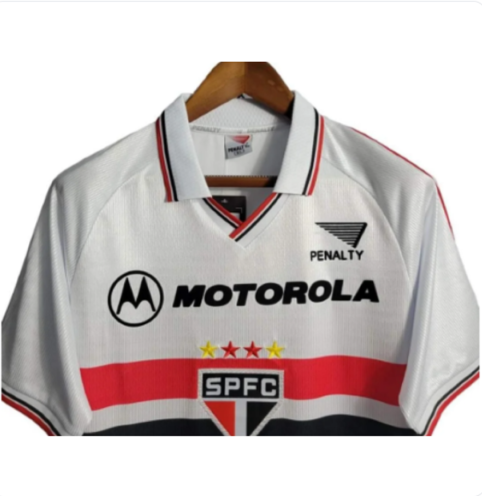 Camisa São Paulo I Retrô Penalty 2000 Motorola - Branco - #3